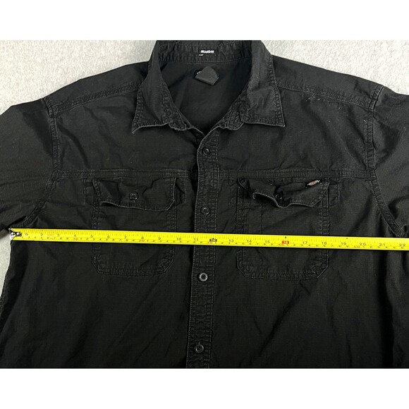 Dickies Mens XL Black Relaxed Fit Button Up Work Shirt Utility Durable Casual - Picture 9 of 14